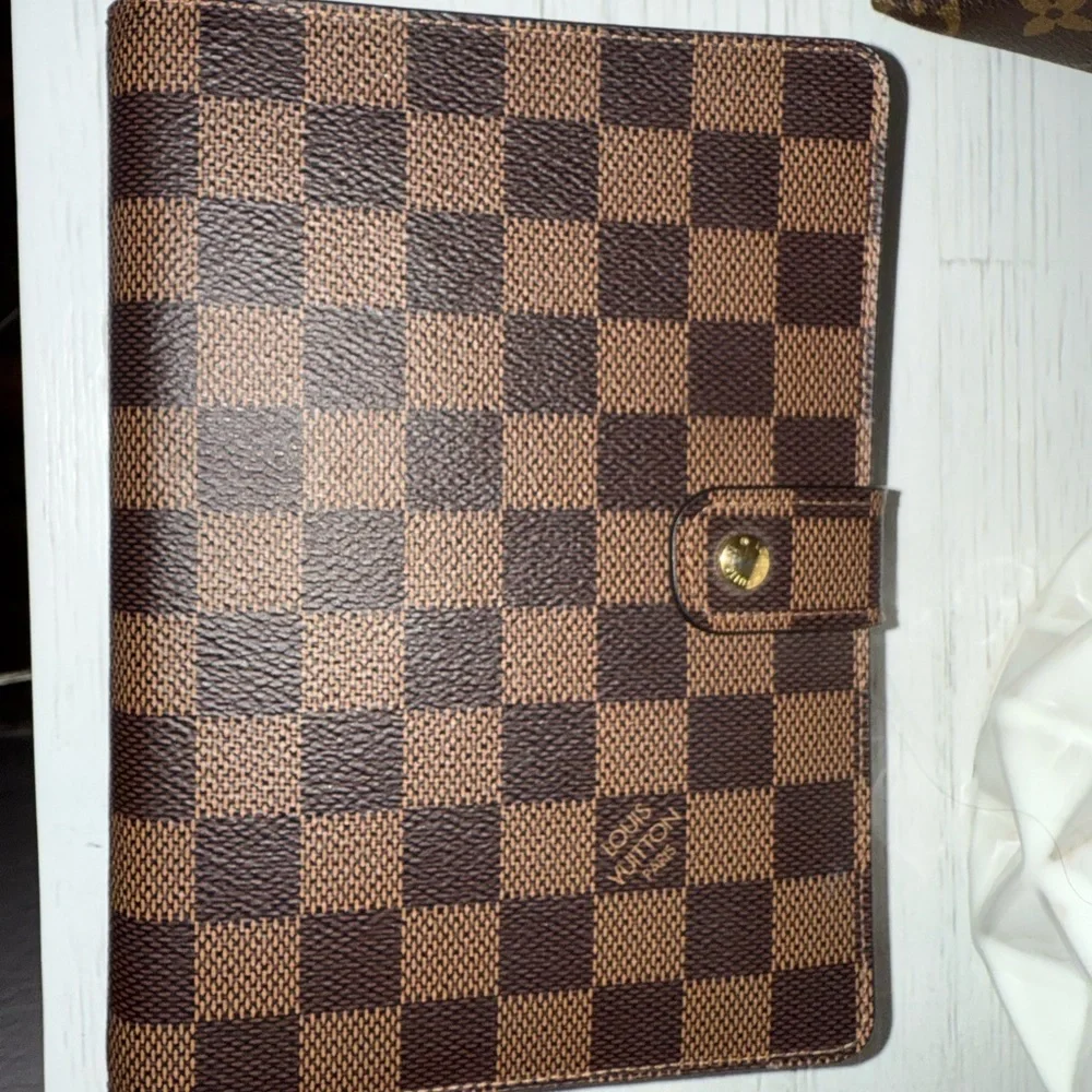 Louis Vuitton Brown Checkered MM Agenda - Picture 1 of 8